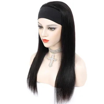 Top Quality Orange Lace Front Men Hair Wig 100% Human African 32 Inch Headband Hd Human Hair 360 Lace Frontal Wig With Baby Hair