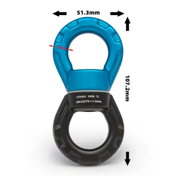 Custom 30KN Aluminum Swing Device with Swivel Carabiner for Outdoor Activities