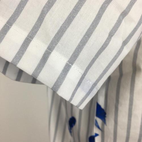 Casual Vertical stripes Feather pattern Regular Fit Shirt
