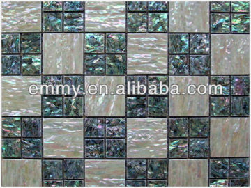 Abalone mother of pearl shell mosaic (EMBY-006)