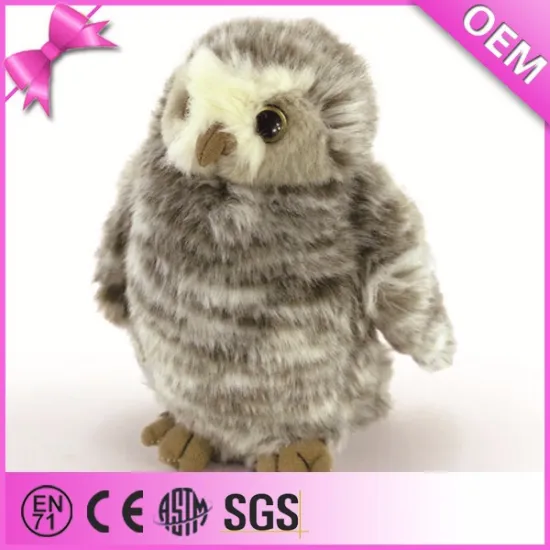 Vivid pp cotton plush toys owl, gray owl plush toys