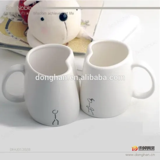 white lover ceramic mug factory in China