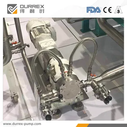 Yogurt lobe pump in dairy product industry