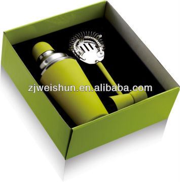 Colourful 3pcs Bar Set Of 600ml Shaker