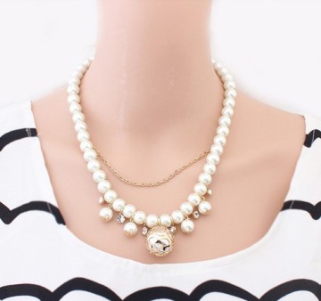 Factory Outlet exquisite vintage Pearl Necklace chain multi-layer beaded fashion choker necklaces wholesale