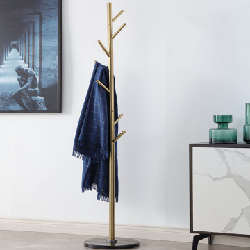 Modern Marble and Iron Clothes Hanger for Living Room and Bedroom
