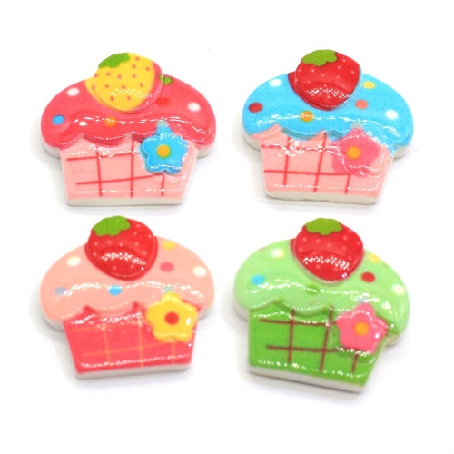 2019 Hot Koop Mini Hars Plaksteen Ijs Cupcake Cabochon Plat Poppenhuisminiaturen Cupcake Voedsel Knop Slime Charms