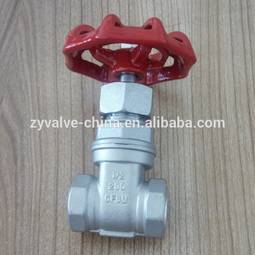 316/304 STAINLESS STEEL FEMALE THREAD 200WOG GATE VALVE