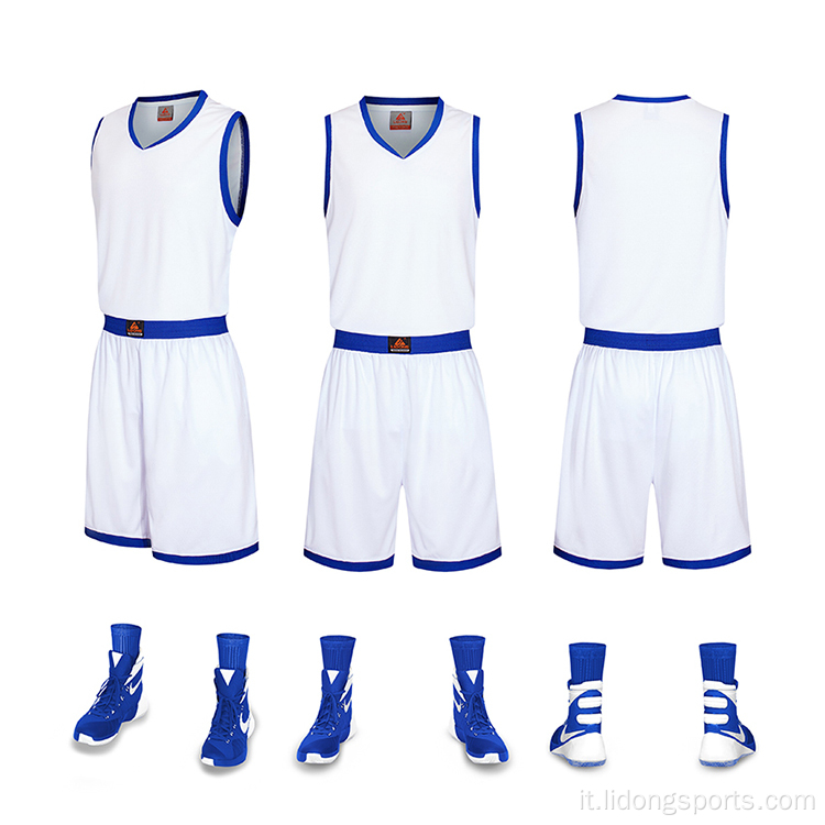 Accetta uomini all&#39;ingrosso di design personalizzato Plain Basketball Jersey