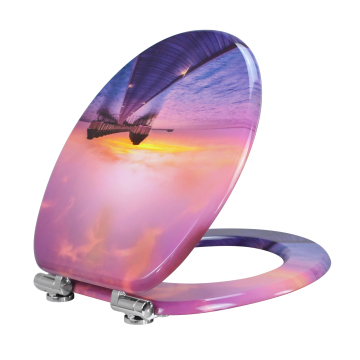 Сиденье для унитаза Fanmitrk Dreamy Purple Pattern MDFDJ2505