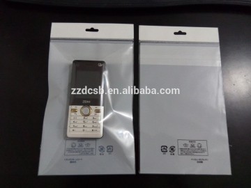 One side clear, One side white color BOPP header card bag