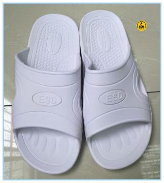 good quality white color SPU(PVC foamed)material SPU ESD slippers