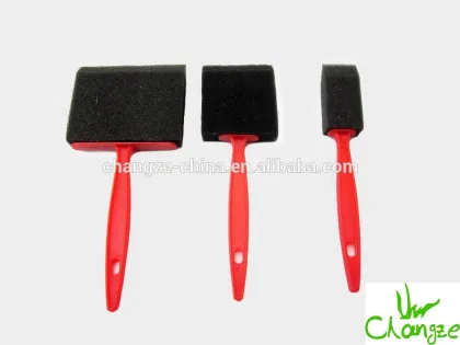 Clean foam paint brushes
