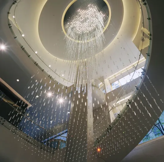 High end long chandelier for spiral staircase