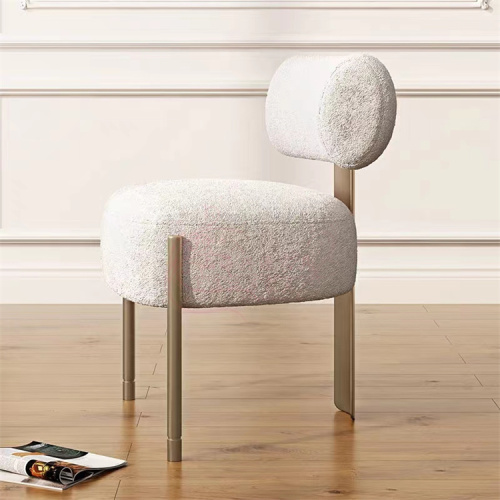 Italian light luxury lamb velvet sofa chair