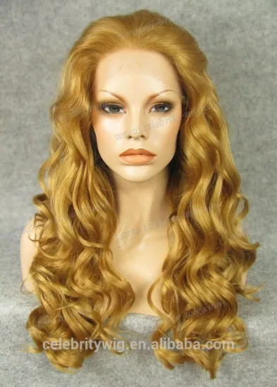 Honey blonde Hair Fashion silk lace front wig synthetic hair