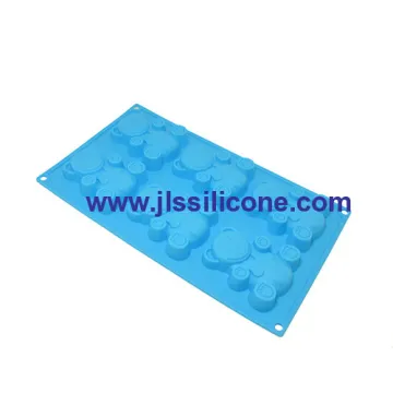 6-cavity Teddy Bear Silicone Baking Pan 