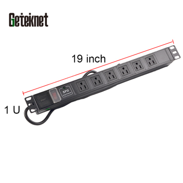 6-Way USA Power Distribution Unit with American Socket for Server Rack Mount PDU