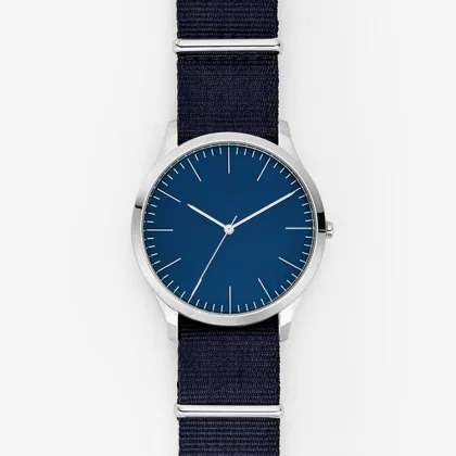 Men's Cool Watch with Nylon Strap Clean Dial