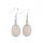 Stone naturelle Forme ovale Sauvet boucle d&#39;oreille Boucle d&#39;oreilles Crystal à crochet Crystal Crystal Bringle Cerceau de quartz pour femmes