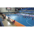 Indoor PVC Futsal Sport Floors Holzmuster Blauer Ahorn Basketballboden