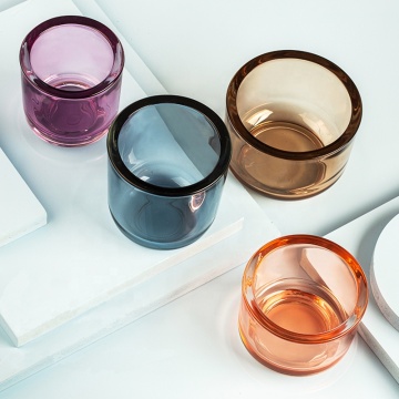 Thick Empty Clear Glass Candle Jars for Home Decoration & Gifts