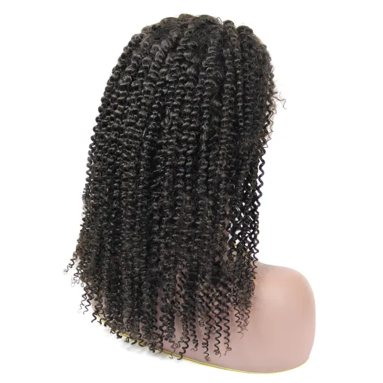 Factory wholesale price front lace kinky curly full lace human hair wig