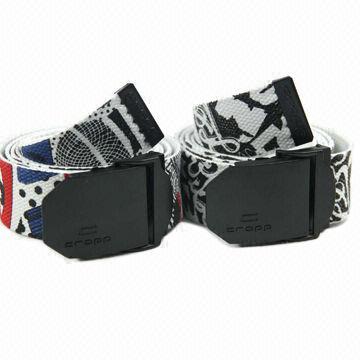 Canvas printed belts, made of polyester