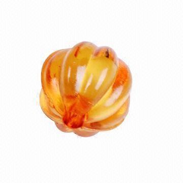 Beads/Inside Beads, Made of Acrylic and Plastic, Comes in Pumpkin Shape