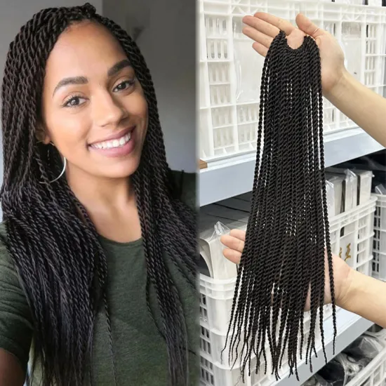 Colorful Synthetic Micro Thin Hair Braids: 18 Inch Senegalese Boubou Twist Weave in 12 Strands Pack