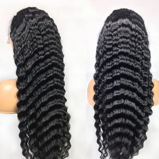 Cheap Wholesale Loose Deep 100% Human 150% Swiss HD Transparent Lace 5x5 Lace Closure Glueless Remy Hair Wigs for Black Women