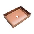 Trendy Right Angle Inner Round Color Bathroom Sink