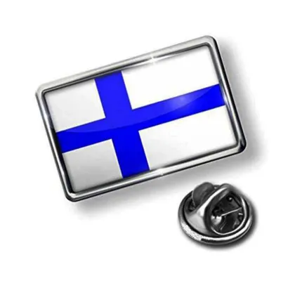 Die Struck Engraved Finland Lapel Pin Badge