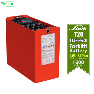 T20バッテリー3PZS270 24V 270AHフォークリフトトラクションバッテリー用リンデ
