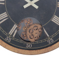 Reloj de pared de engranaje rústico retro de 16 pulgadas