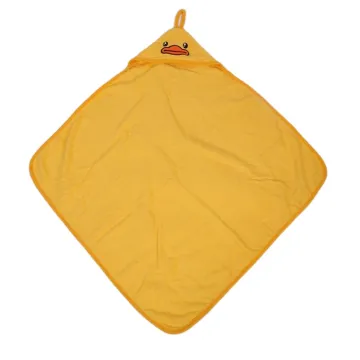 Amazon hot sell baby cotton hijab cute yellow duck shawl and blanket