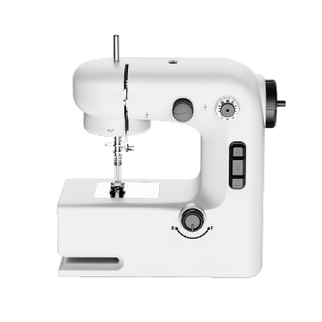 New White Design Mini Sewing Machine: Battery Operated & DC Adapter Compatible with Working Light