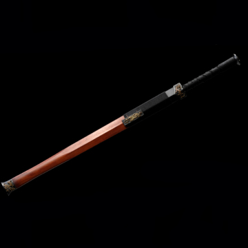 Exquisite Iron Clad Han Sword Inlaid with Silver Wire and Top-grade Blood Sandalwood Sheath Material Made of Purple Copper