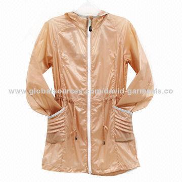 Fashionable Windbreakers with 100% 15D Nylon (Brown) Fabric, S To XXXL, Lightweight