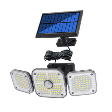 IP65 Waterproof 186 LED LED Sicurezza solare Luce con supporto a parete e sensore di movimento