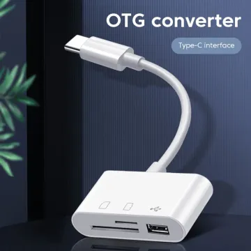 Xiaomi、OnePlus、iPhone、Oppo、Poco-SD/TFカードリーダー＆USB Cコネクタ用の3-in-1 OTGアダプタータイプC