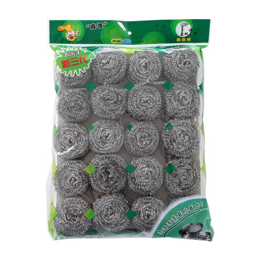 20pcs/bag BONNO Steel Wool Scrubber: Heavy Duty Stainless Steel Scouring Pad for Effective Kitchen Cleaning