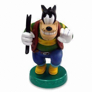 Plastic Cartoon Figure with Solid Inside, Made of PVC Material