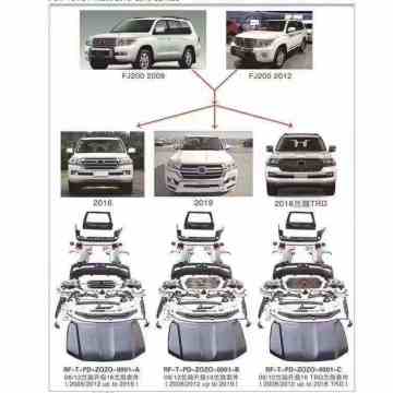 Land Cruiser 2008-2015 Kit de cuerpo de actualización para accesorios 4x4