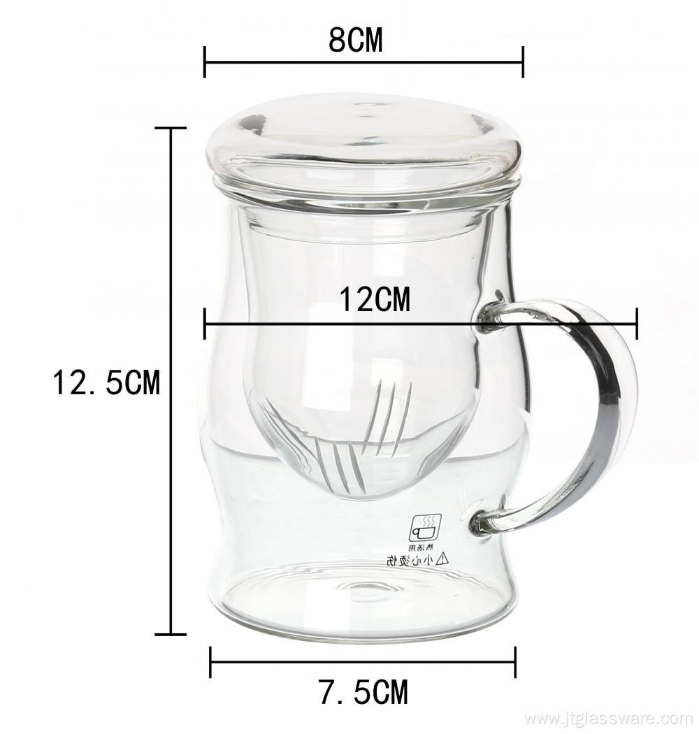 Drinking Glass Tea Cup Infuser With Handle