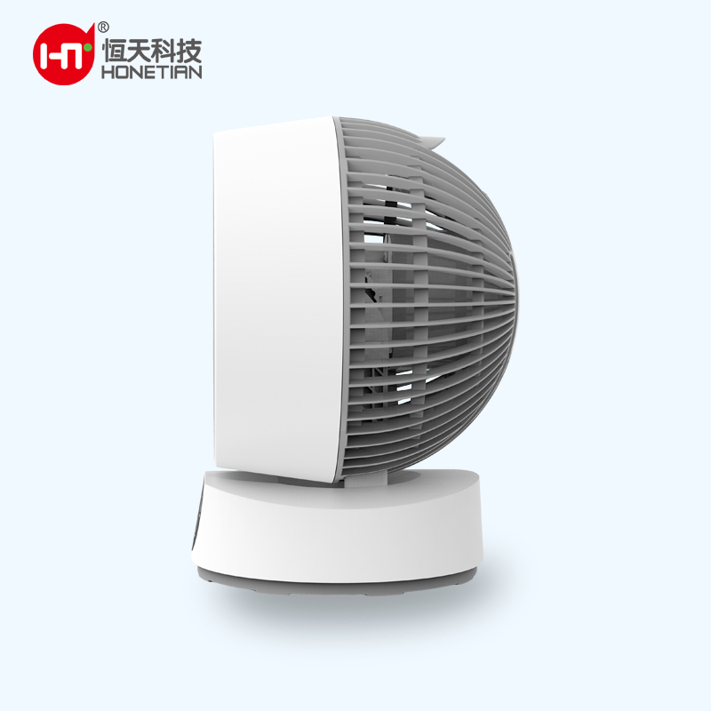 HONETIAN LED display 3 speeds 4 modes 9 timer remote control 8 inches AC air circulator indoor plastics white colour table fan