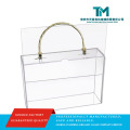 Elegante saco para presente de flores em acrílico transparente com alça