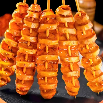 Vegetarian Grilled Gluten Skewers Series