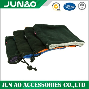 Polar fleece neck warmer with sherpa lining