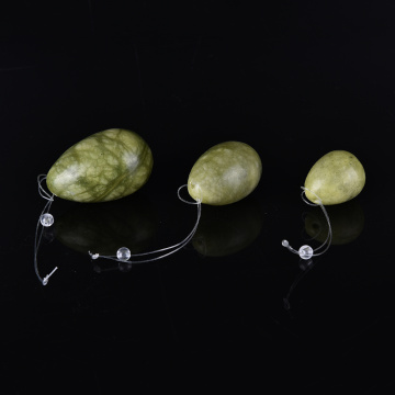 3PCS/SET Natural Green Jade Eggs Vaginal Tightening Exercise Yoni Egg Ben Wa Ball Women Pelvic Floor Muscle Kegel Exercise